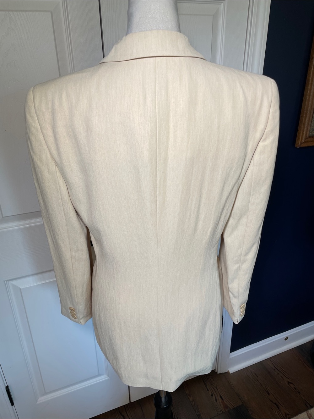 Vintage Giorgio Armani Black Label Cream Blazer Jacket 46 Italy 3-Button - Picture 5 of 10